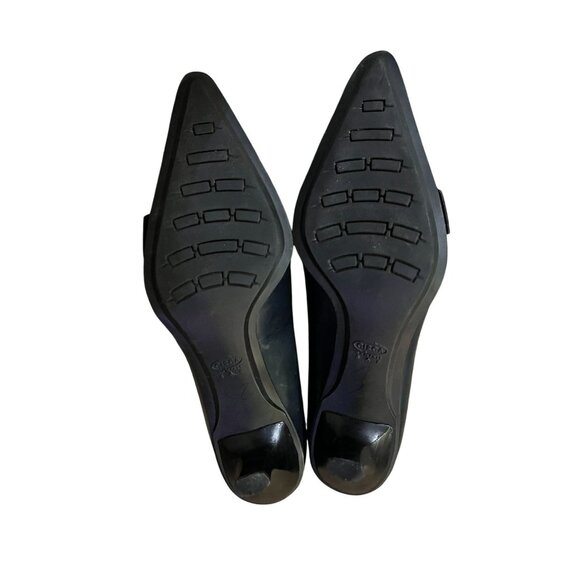 Joan & David Leather Pointy Toe Pumps Womens 8M Blue Circa 365 CJCalliope Y2K - Picture 7 of 16